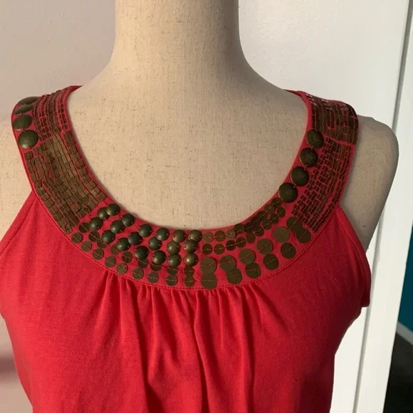 AK-Anne Klein Tank With Embellished Neckline - Picture 2 of 6